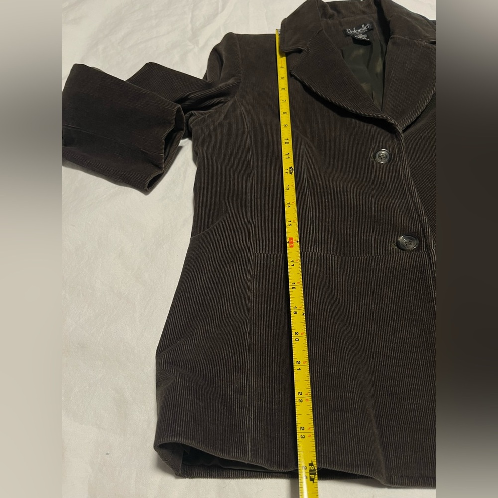 Rafaella Petites Women’s Dark Olive Green 2 BF  LS Corduroy Jacket Size 10P - Picture 12 of 13